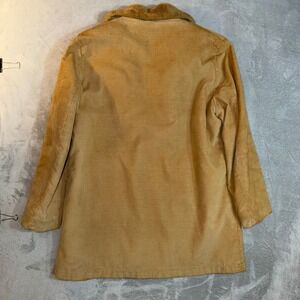 Vintage DanJac Tan Corduroy Faux Fur Lined Car Coat Ranch Jacket Mens 42 60s 70s